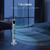HOMCOM 31 Inch Bladeless Tower Fan - Zwart