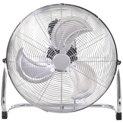 HOMCOM 18" Krom golvfläkt med lutning, hög hastighet, 3 Hastighet, portabel gymfläkt för hem och kontor, silver