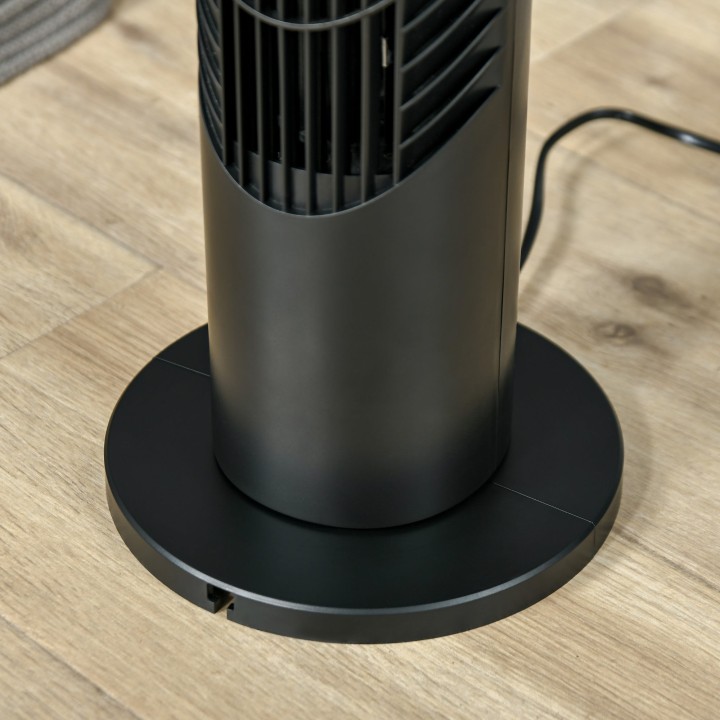 HOMCOM 31 Inch Bladeless Tower Fan - Black