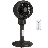 HOMCOM Luftzirkulator-Ventilator Standventilator mit 3 Geschwindigkeit 3 Modus und Fernbedienung, 9 Zoll, Schwarz