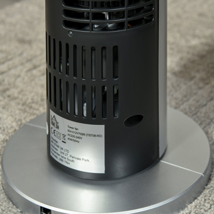 HOMCOM 31 Inch Bladeless Tower Fan - Black