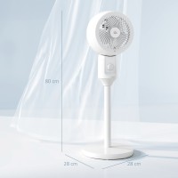 HOMCOM 32" Standventilator, 70° Oszillierend 90° Vertikaler Neigungsluftzirkulator mit 3 Geschwindigkeiten, Standventilator für 