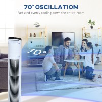 HOMCOM 31" Ventilatore a torre autoportante, 3 Velocità 3 Modalità, 7.5H Timer, Oscillante, Pannello LED, Telecomando, 31 Ventil
