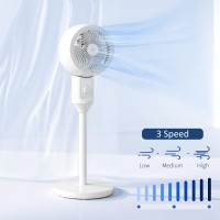 HOMCOM 32" Pedestal ventilator, 70° Oscillerende 90° Lodret vip luftcirkulator med 3 hastigheder, gulvventilator til hjem, konto