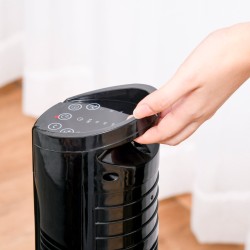 HOMCOM 31" Ventilatore a torre autoportante, 3 Velocità 3 Modalità, 7.5H Timer, Oscillazione, Pannello LED, Telecomando, 31 Vent
