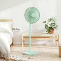 HOMCOM 40 cm Standventilator, Kühlender Bodenventilator mit 80° Oszillation, verstellbarer Neigung und Höhe, 4 Geschwindigkeit, 
