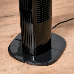 HOMCOM 31" Freestanding Tower Fan, 3 Speed 3 Mode, 7.5H Timer, Oscillating, LED Panel, Remote Control, 31 Inch Standing Fan, Bla