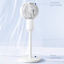 HOMCOM 32" Pelarfläkt, 70° Oscillerande 90° Vertikal lutning luftcirkulator med 3 hastigheter, golvfläkt för hem, kontor, sovrum