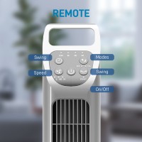HOMCOM 31 Zoll Oszillierender Turmventilator mit Fernbedienung, 4H Timer, 3 Geschwindigkeit 3 Modi, Leiser elektrischer Standven