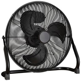 HOMCOM Metal Floor Fan with Tilting, High Velocity, 3 Speed, Portable Gym Fan for Home Office, Black