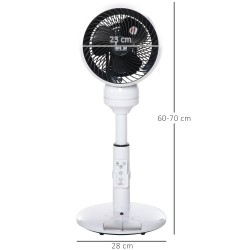 HOMCOM 9 Inch Air Circulator Fan with Remote