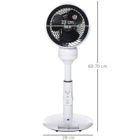 HOMCOM 9 Inch Air Circulator Fan with Remote