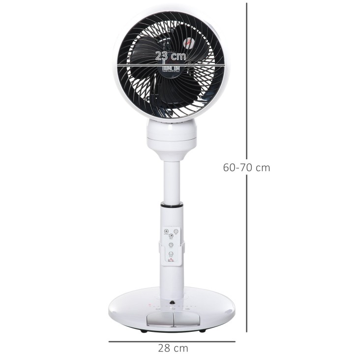 HOMCOM 9 Inch Air Circulator Fan with Remote