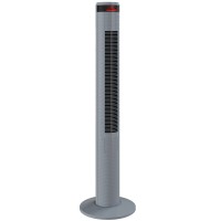 Ventilateur tour HOMCOM avec télécommande 3 Machine de refroidissement à modes de vitesse, gris