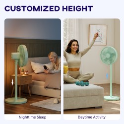 HOMCOM 40 cm Staande Ventilator, Koelende Vloerventilator met 80° Oscillatie, Verstelbare Kanteling en Hoogte, 4 Snelheid, Afsta