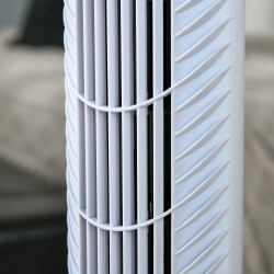 HOMCOM 36" Freistehender Turmventilator, Standventilator mit 3 Geschwindigkeit 3 Modus, 7.5h Timer, 70 Grad Oszillation, LCD-Pan