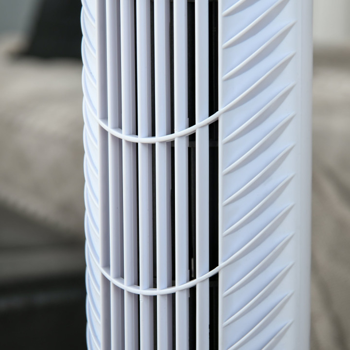 HOMCOM 36" Freestanding Tower Fan, Pedestal Fan with 3 Speed 3 Mode, 7.5h Timer, 70 Degree Oscillation, LCD Panel, 5M Remote Con