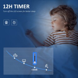 HOMCOM 38'' Vapaasti seisova tornituuletin, 3 Nopeus 3 Tila, 12h ajastin, 70 Asteen heilunta, LED-paneeli, 5M Kaukosäädin, valko
