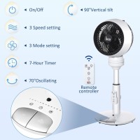 HOMCOM 9 Inch Air Circulator Fan with Remote