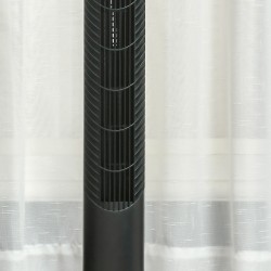HOMCOM 36'' Freistehender Turmventilator, 3 Geschwindigkeit 3 Modus, 7.5h Timer, 70 Grad Oszillation, LED-Panel, 5M Fernbedienun