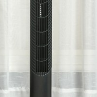 HOMCOM 36'' Vapaasti seisova tornituuletin, 3 Nopeus 3 Tila, 7.5h Ajastin, 70 Asteen heilunta, LED-paneeli, 5M Kauko-ohjain, mus