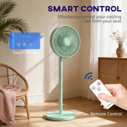 HOMCOM 40 cm Standventilator, Kühlender Bodenventilator mit 80° Oszillation, verstellbarer Neigung und Höhe, 4 Geschwindigkeit, 