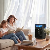 HOMCOM Personal Air Cooler | 4-in-1 Mist Fan, 700ml, LED