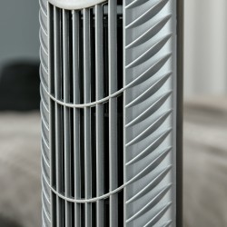 HOMCOM 36'' Freistehender Turmventilator, 3 Geschwindigkeit 3 Modus, 7.5h Timer, 70 Grad Oszillation, LED-Panel, 5M Fernbedienun