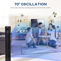 HOMCOM 46 Ventilatore a torre oscillante da 16 pollici - Nero