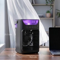 HOMCOM personlig luftkjøler | 4-i-1 tåkevifte, 700ml, LED
