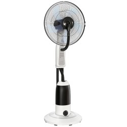 HOMCOM Staande Ventilator met Waternevel Spray 3 Snelheden 2.8L Watertank, Wit