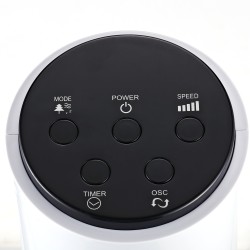 HOMCOM 38'' Vapaasti seisova tornituuletin, 3 Nopeus 3 Tila, 12h ajastin, 70 Asteen heilunta, LED-paneeli, 5M Kaukosäädin, valko