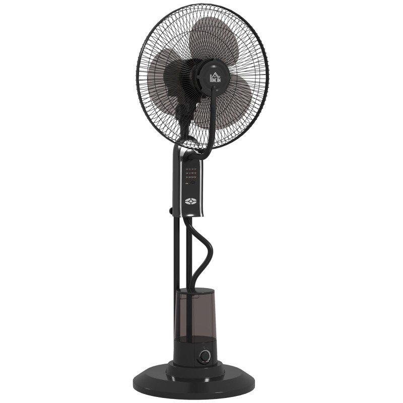 HOMCOM 120cm Standventilator mit Nebelfunktion - Schwarz