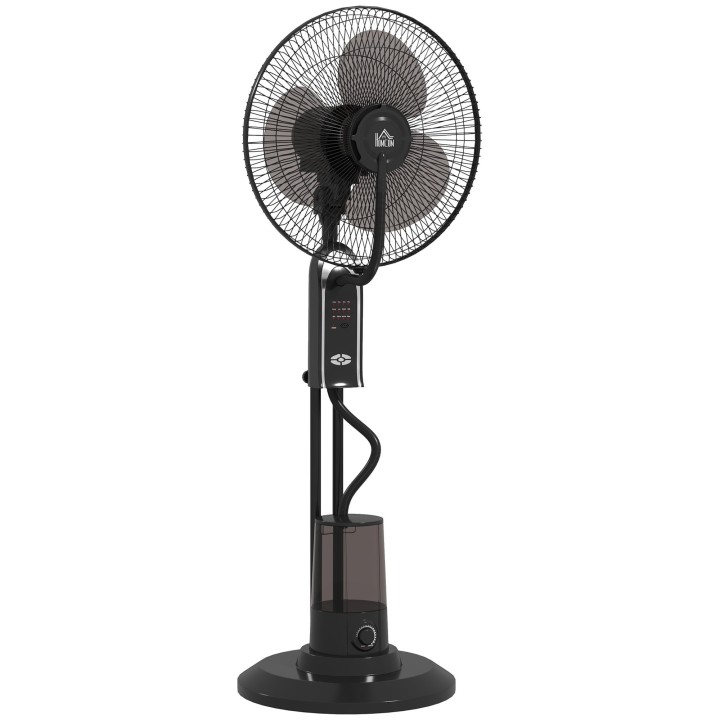HOMCOM 120cm Pedestal Mist Fan - Black