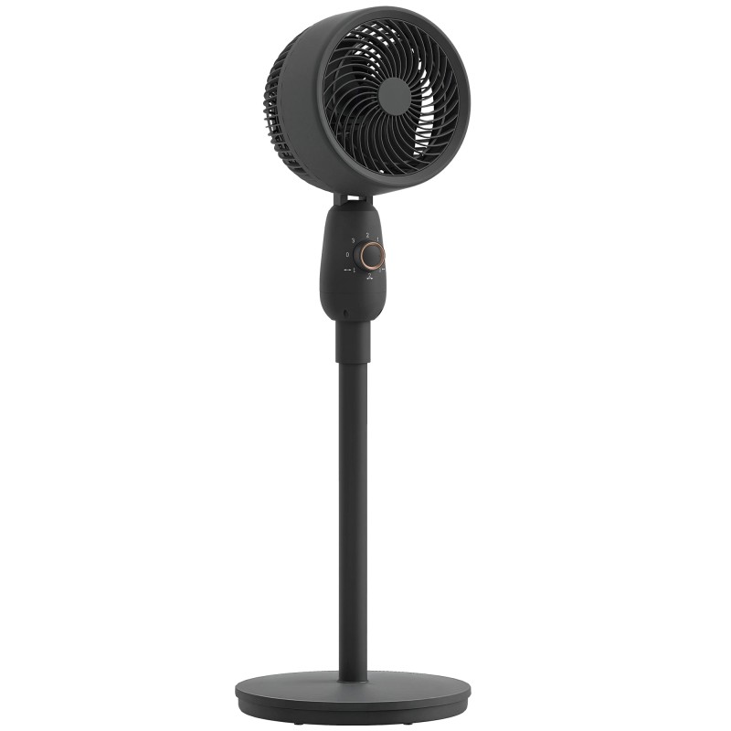 HOMCOM Gulvventilator, Kraftig Luftcirkulator, 36 Tommer Gulvstående Ventilator med 3 Hastighedsindstillinger, 70° Oscillerende 