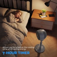 HOMCOM Luftzirkulationsventilator Standventilator mit 3 Geschwindigkeit 3 Modus und Fernbedienung, 9 Zoll, Grau