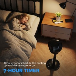 Ventilateur circulateur d'air sur pied HOMCOM avec 3 Vitesse 3 Mode et télécommande, 9 Pouces, noir