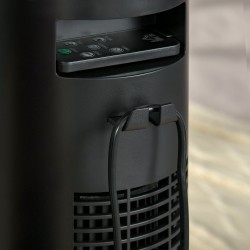 HOMCOM 46 Ventilatore a torre oscillante da 16 pollici - Nero