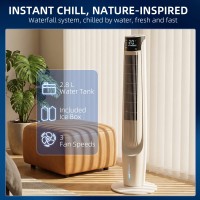 Refroidisseur d'air HOMCOM avec écran LED et télécommande, ventilateur oscillant à refroidissement par glace avec 3 vitesses, 4 
