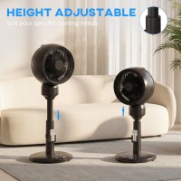 Ventilateur circulateur d'air sur pied HOMCOM avec 3 Vitesse 3 Mode et télécommande, 9 Pouces, noir