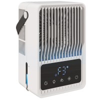 Enfriador de aire personal HOMCOM | 4-en-1 Ventilador de niebla, 550ml, LED
