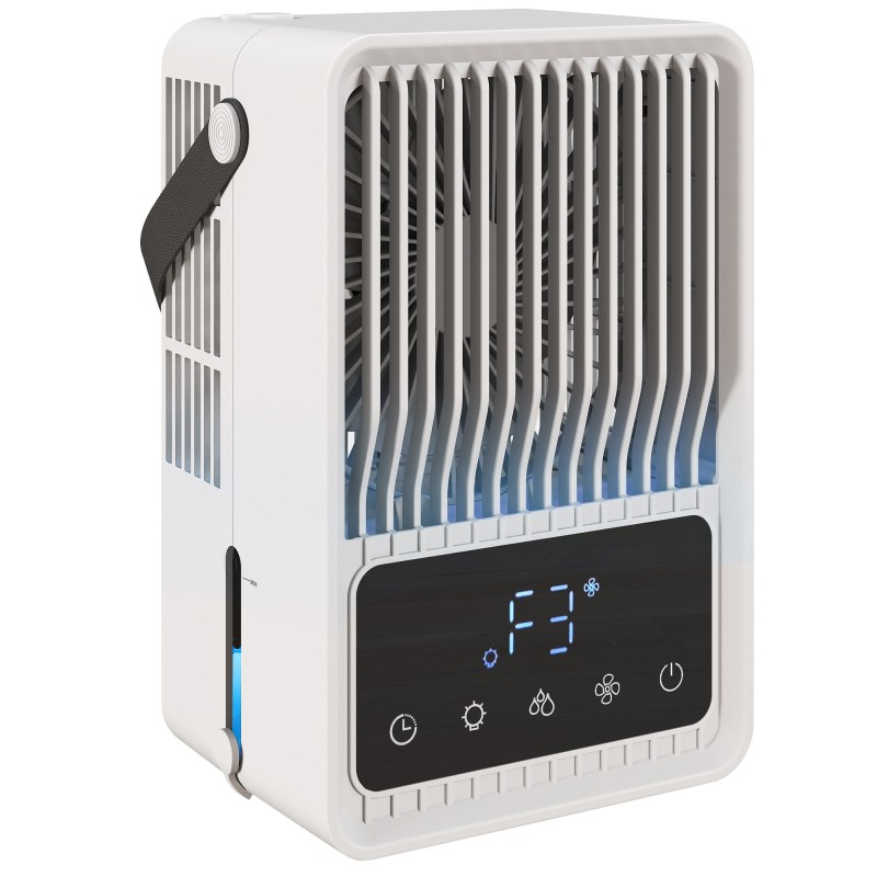 HOMCOM Personal Air Cooler | 4-in-1 Mist Fan, 550ml, LED