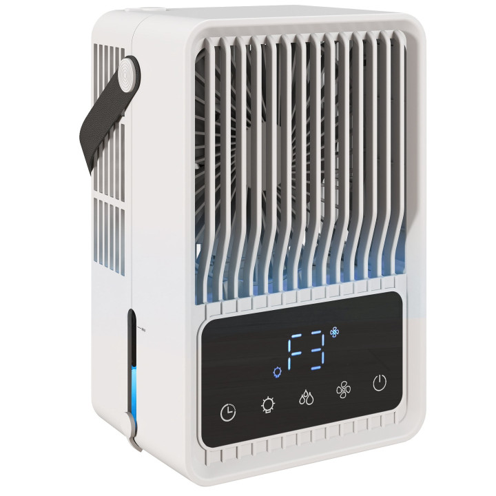 HOMCOM Personal Air Cooler | 4-in-1 Mist Fan, 550ml, LED