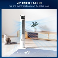 HOMCOM Air Cooler with LED Display and Remote Control, Oscillating Ice Cooling Fan with 3 Speeds, 4 Modes, 12 Hour Timer, White