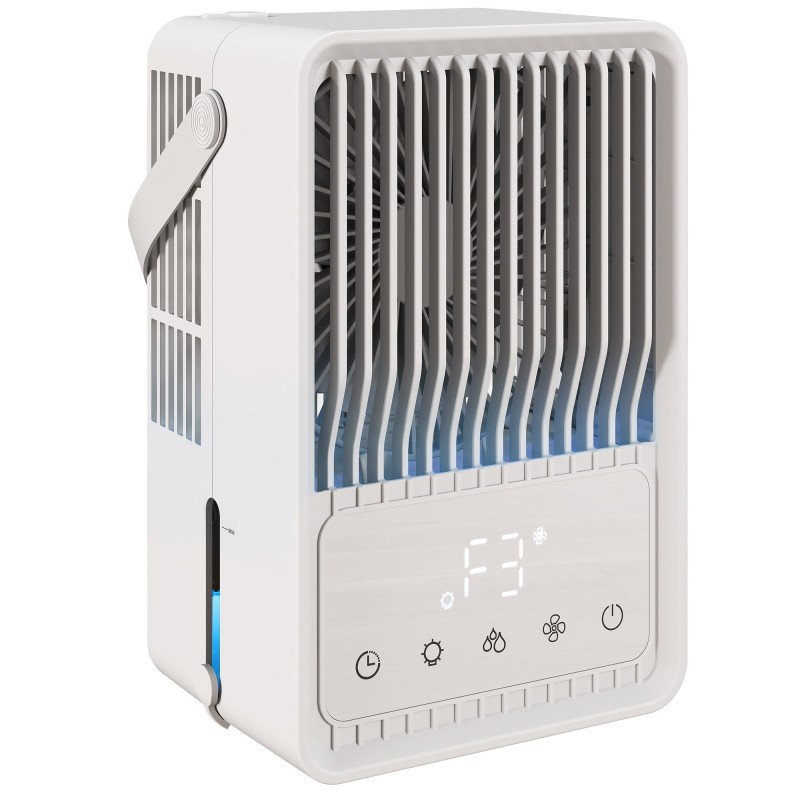 HOMCOM Personal Air Cooler | Mist Fan, 550ml, Aroma, LED