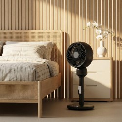 Ventilateur circulateur d'air sur pied HOMCOM avec 3 Vitesse 3 Mode et télécommande, 9 Pouces, noir