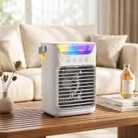 HOMCOM Personlig luftkjøler | Tåkevifte, 700ml, Aroma, LED