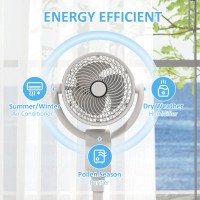 HOMCOM Standventilator mit Oszillation, Weiß