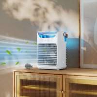 HOMCOM Personal Air Cooler | Mist Fan, 700ml, Aroma, LED