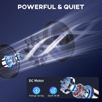 HOMCOM Gulvventilator med Oscillation, Vipning, Justerbar Højde, Sort